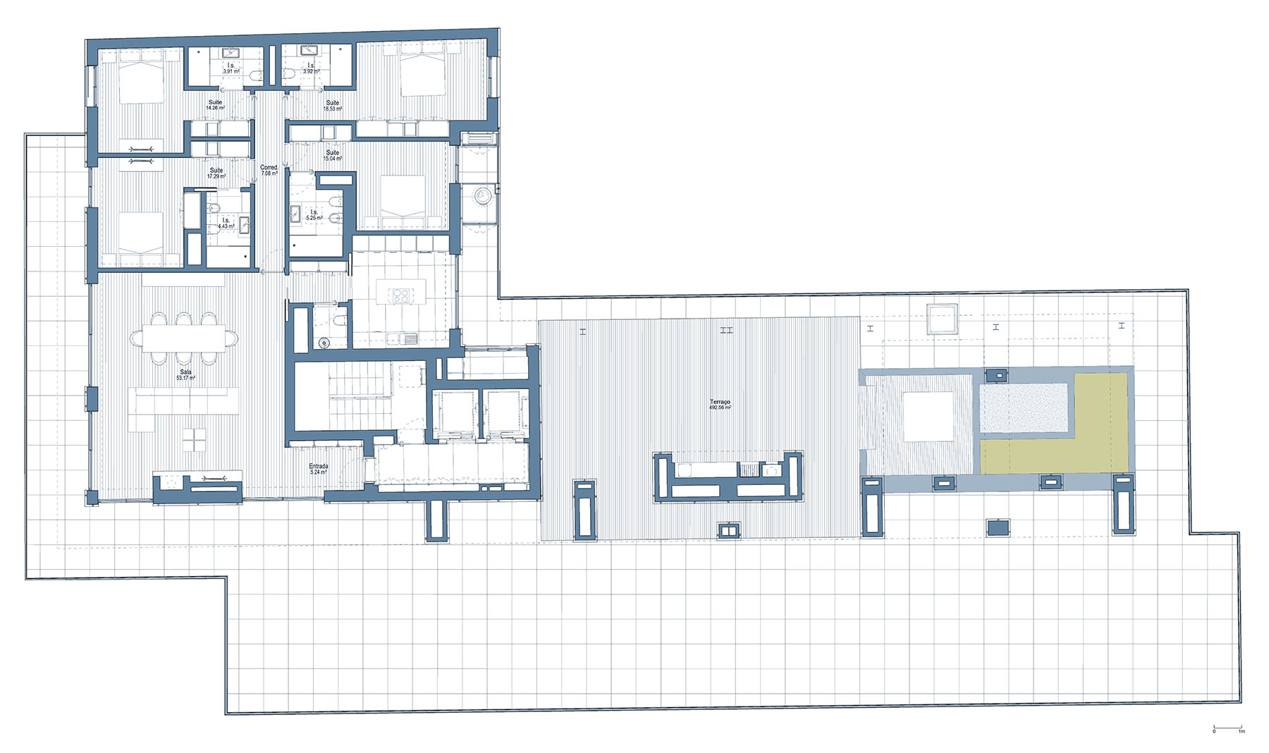 0 - Floor Plan - Fracç╞o BN - Planta do 8º andar (recuado)