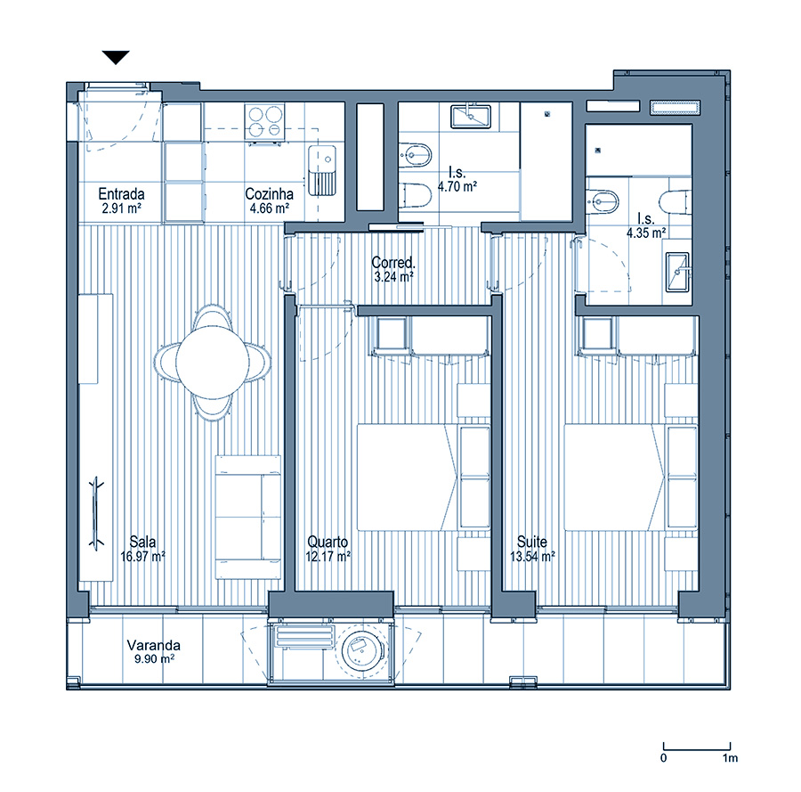 0 - Floor Plan - AB - Planta do 3º andar