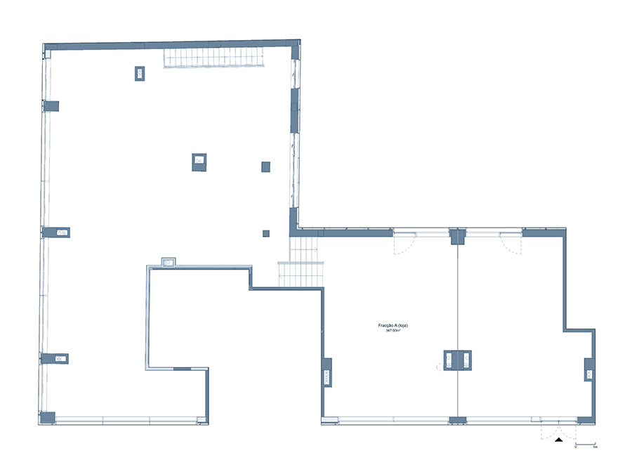 0 - Floor Plan - Fracç╞o A - Planta do RC1 (Rua de Moçambique)