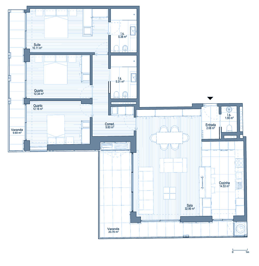 0 - Floor Plan - Fracçao AE - Planta do 4º andar
