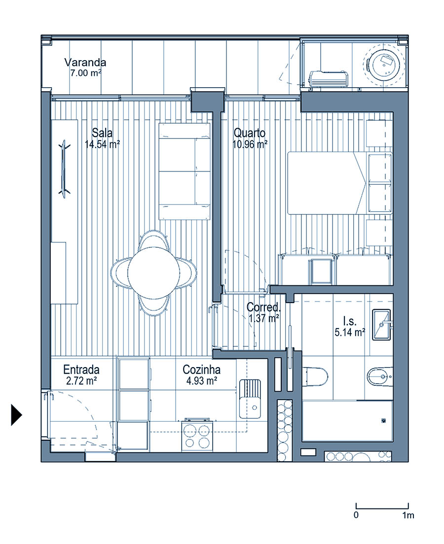 0 - Floor Plan - Fracçao AZ - Planta do 6º andar