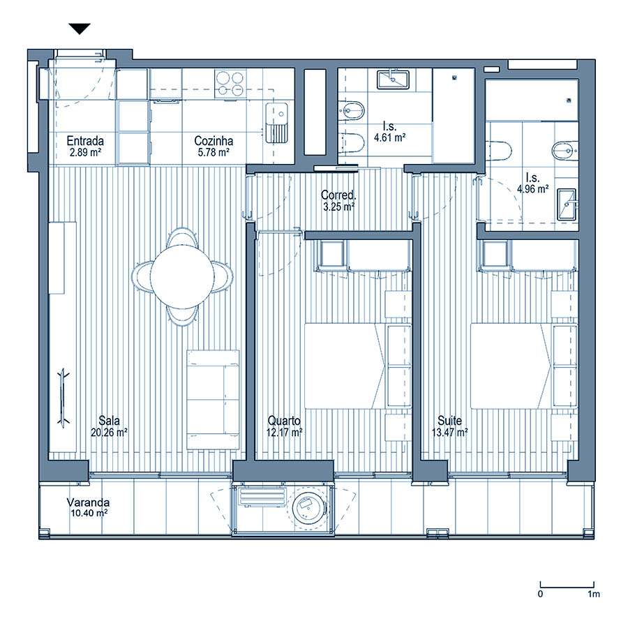 0 - Floor Plan - Fracçao BG - Planta do 7º andar 0 - Floor Plan - Fracçao BG - Planta do 7º andar