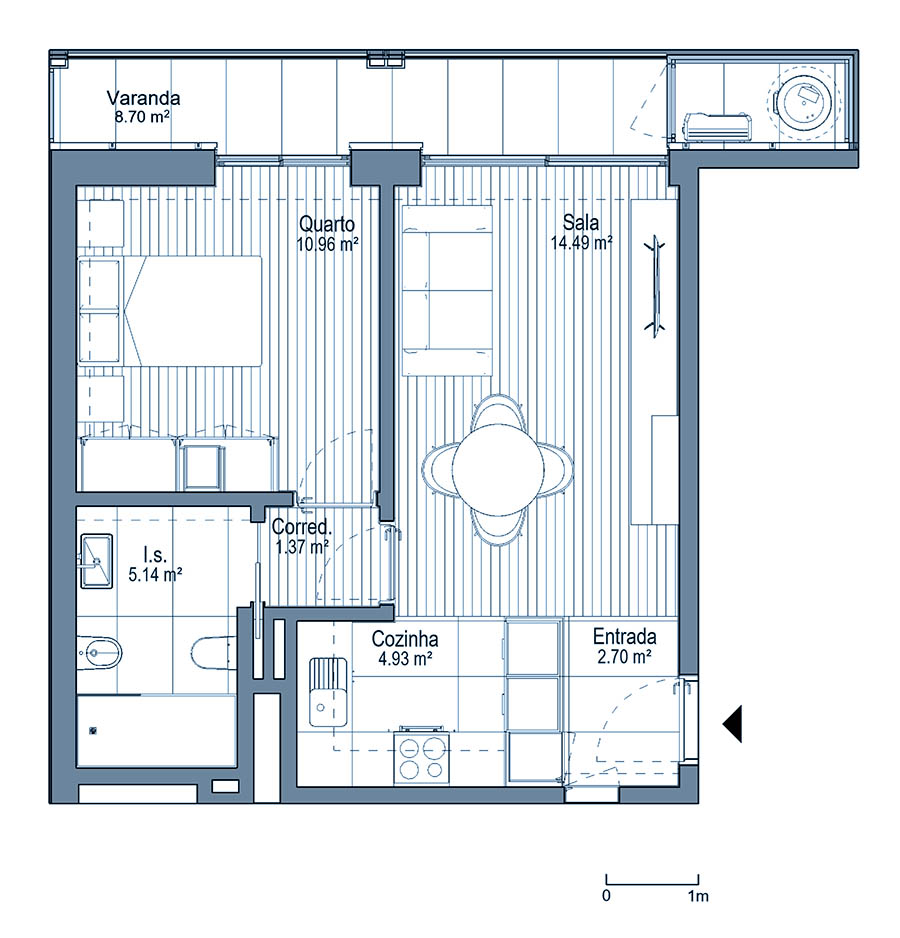 0 - Floor Plan - Fracçao BJ - Planta do 7º andar