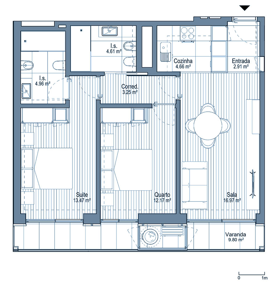 0 - Floor Plan - Fracçao BK - Planta do 7º andar