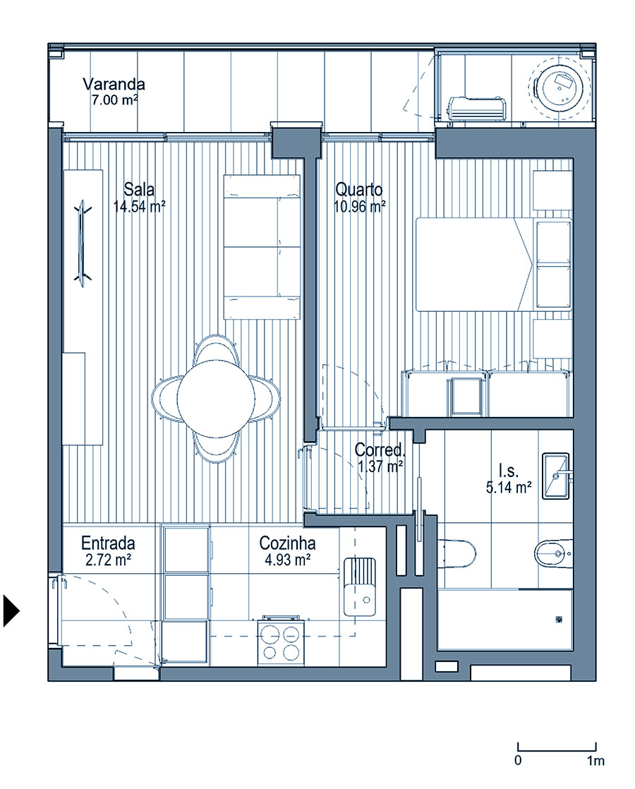 0 - Floor Plan - Fracçao G - Planta do 1º andar