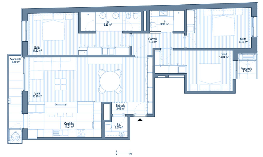 0 - Floor Plan - Fracçao U - Planta do 3º andar 0 - Floor Plan - Fracçao U - Planta do 3º andar