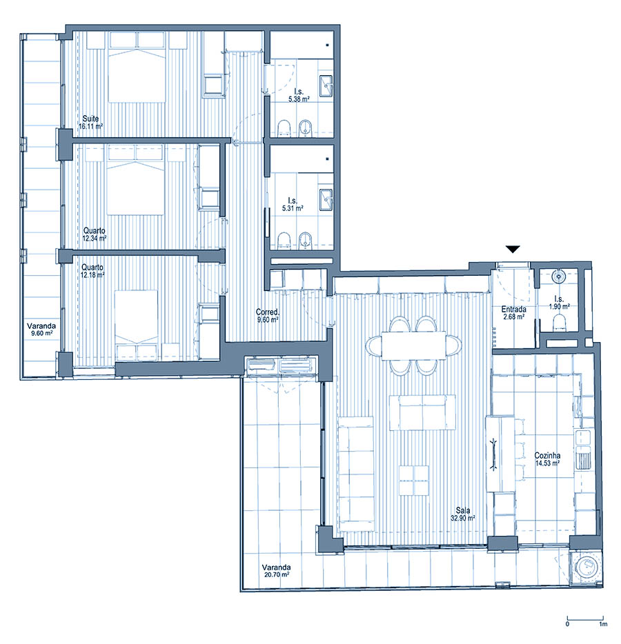 0 - Floor Plan - Fracçao V - Planta do 3º andar
