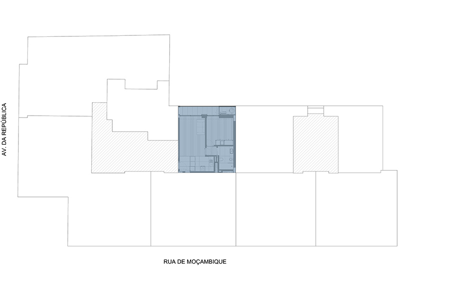 0 - Floor Plan - Planta de localizaao - Fracao G - Planta do 1º andar